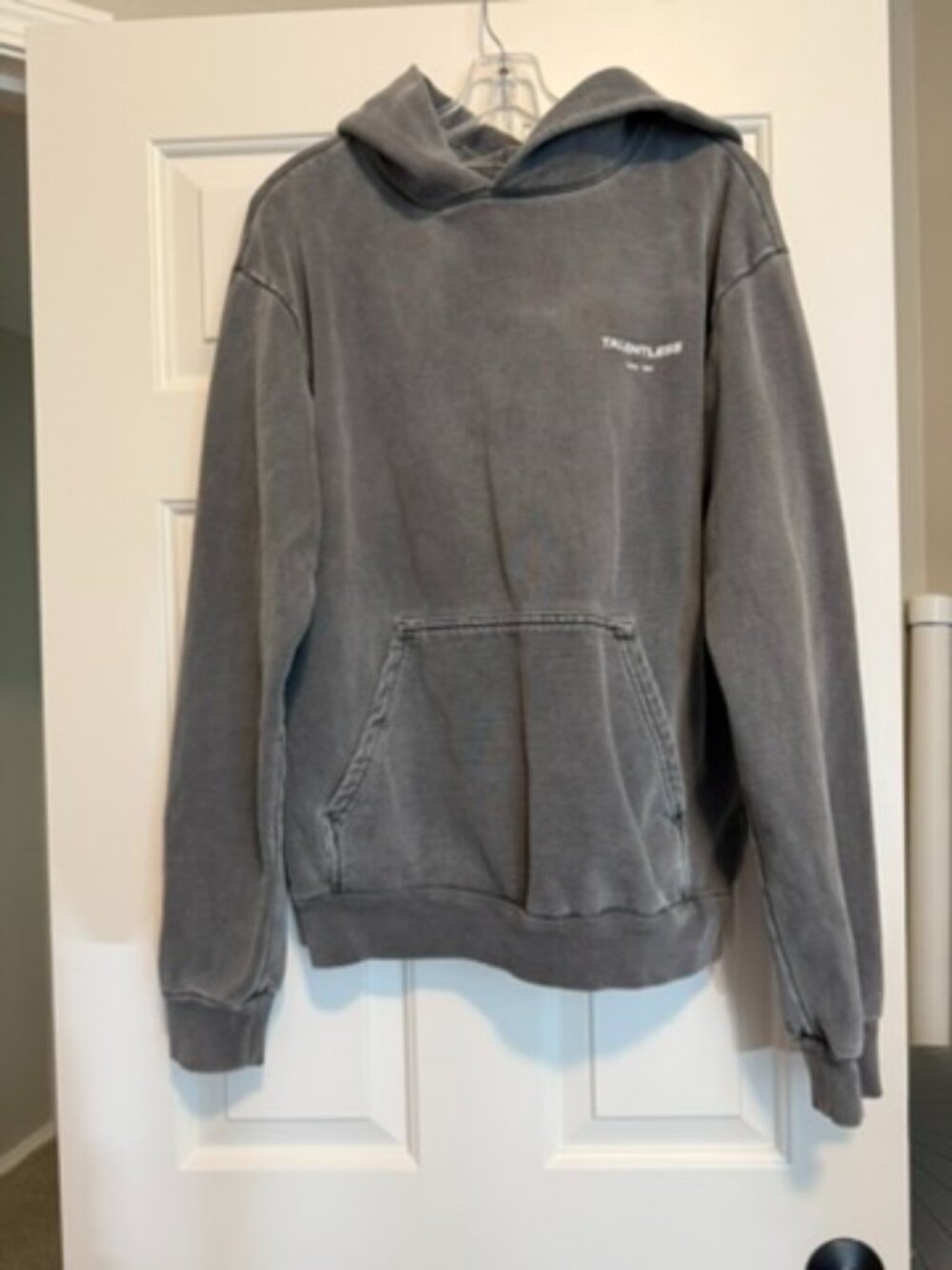 Talentless Vintage Wash Gray Pullover Hoodie